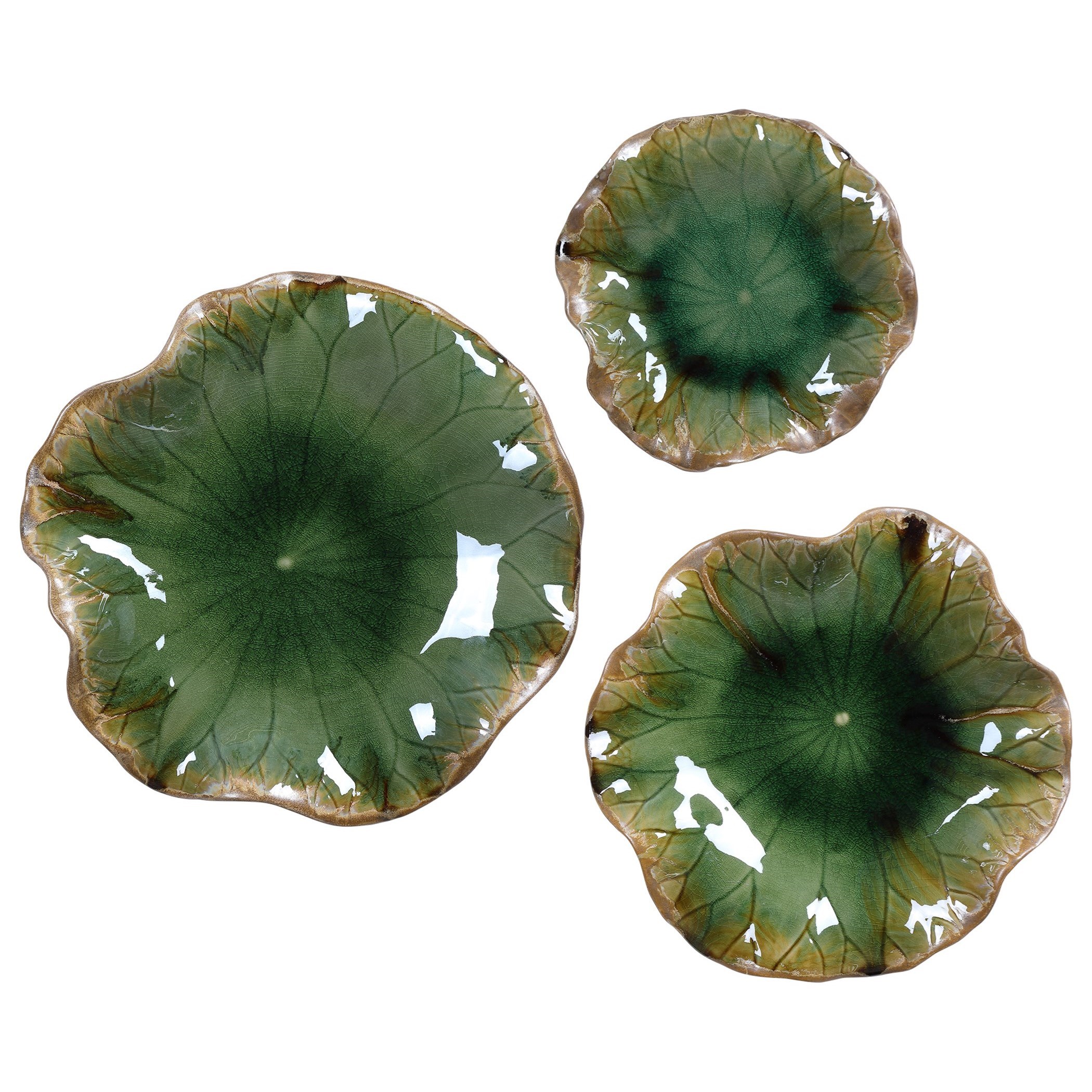Uttermost alternative wall decor abella green ceramic wall decor set